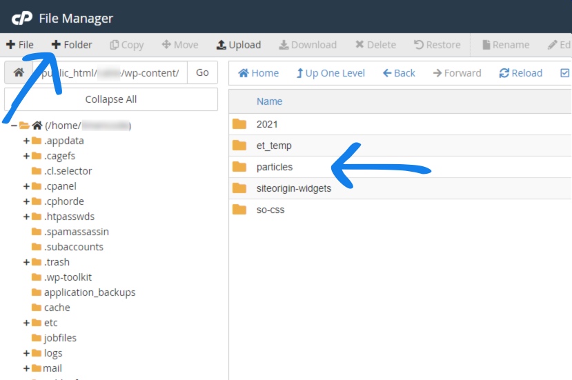 Log in to your CPanel and Create a New Folder